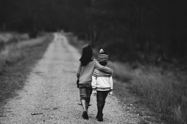 children walking